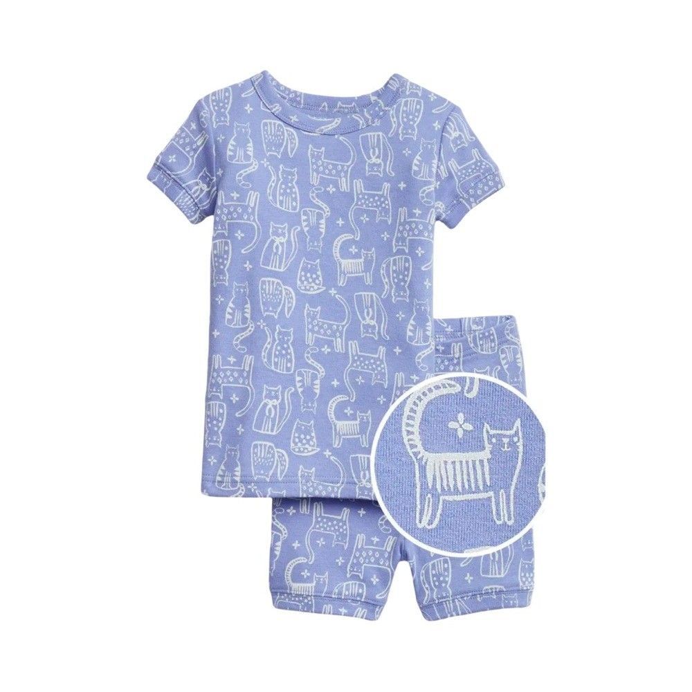 babyGap Purple Cat girl pajama set 6-12 Months